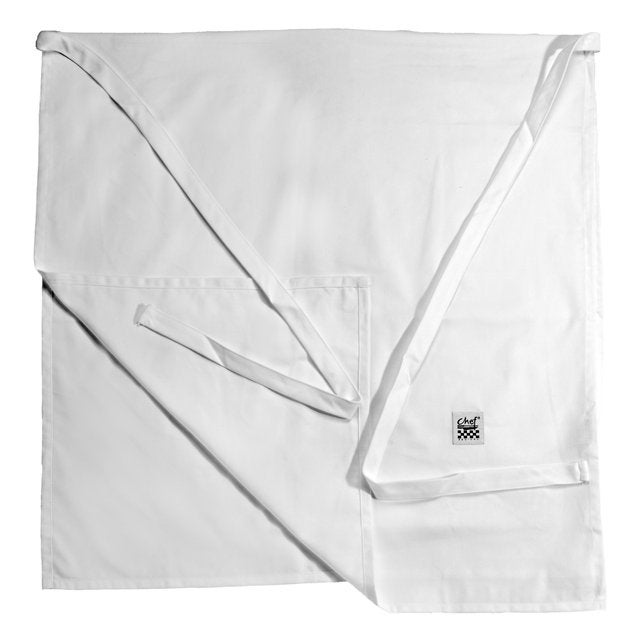 Apron, Chef Bistro, Four-Way, White, One Size, Poly/Cotton Blend 1 - 1 EACH 506578