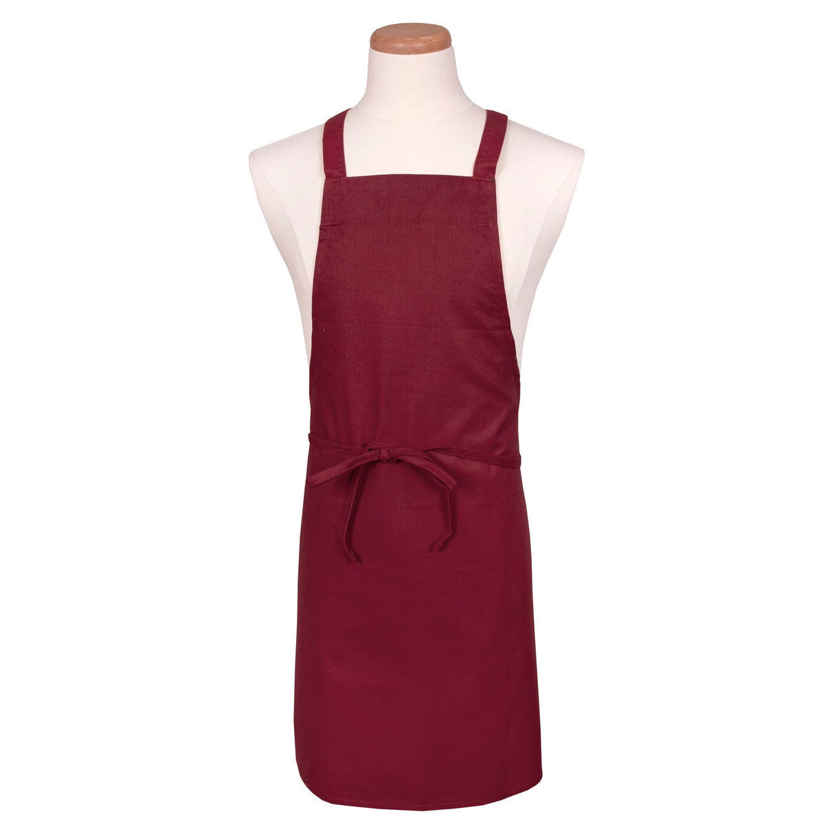 Apron, Bib, Utility, Burgundy, One Size, Poly/Cotton Blend 1 - 1 EACH 506747