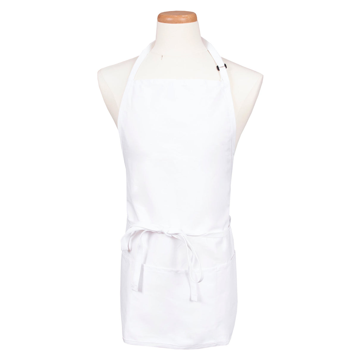 Apron, Bib, Adjustable, White, One Size, Poly/Cotton Blend 1 - 1 EACH 502864