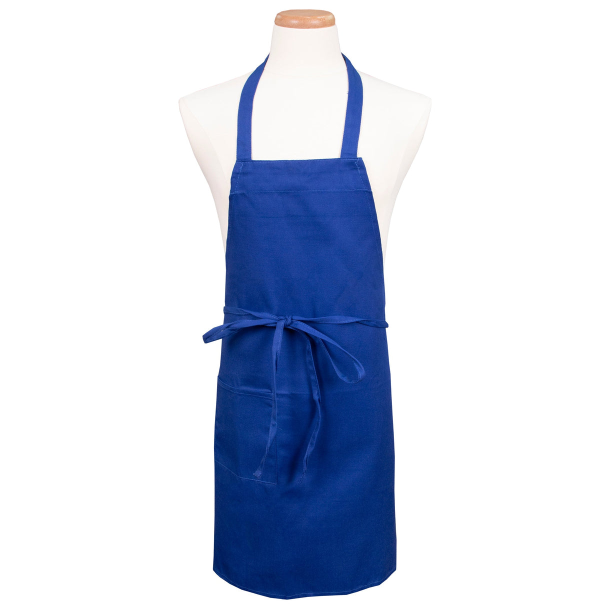 Apron, Bib, Full Length, Royal Blue, One Size, Poly/Cotton Blend 1 - 1 EACH 503611