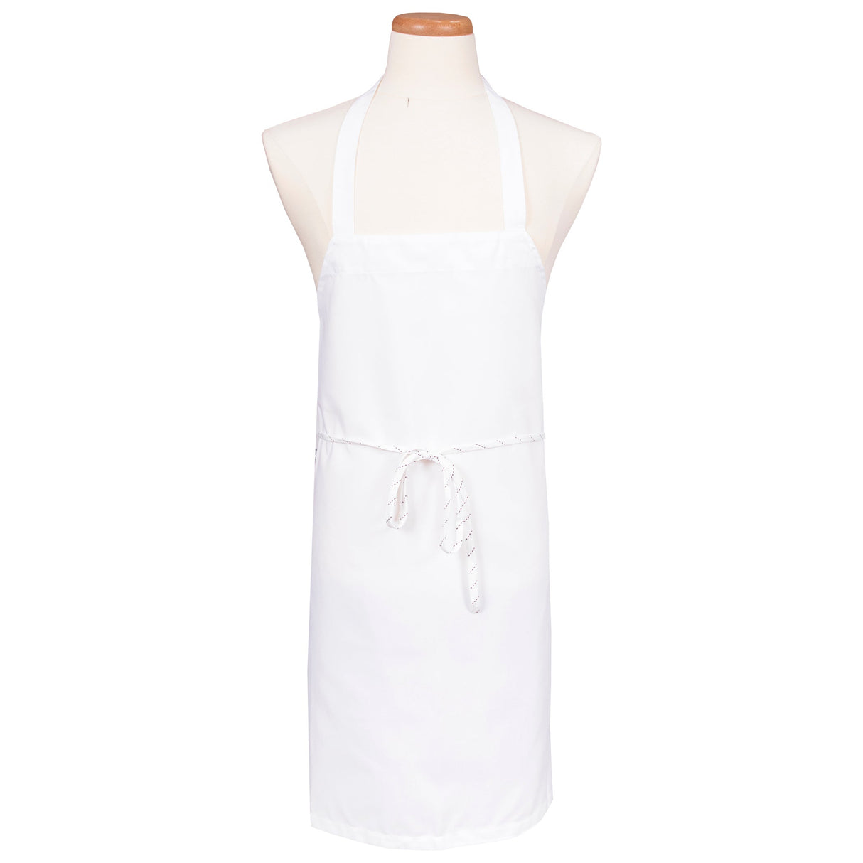 Apron, Bib, White, One Size, Poly/Cotton Blend 1 - 1 EACH 506719