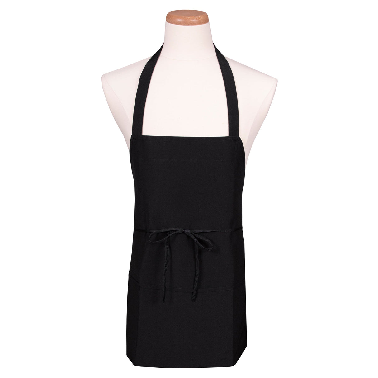 Apron, Bib, Black, One Size, Polyester 1 - 1 EACH 506726