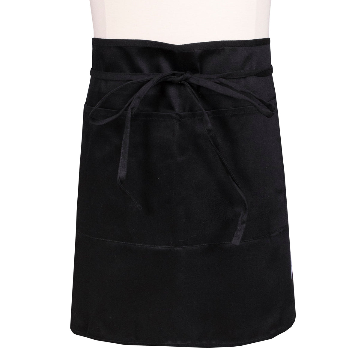 Apron, Half Bistro, Black, One Size, Poly/Cotton Blend, with 2 Center Pockets 1 - 1 EACH 506697