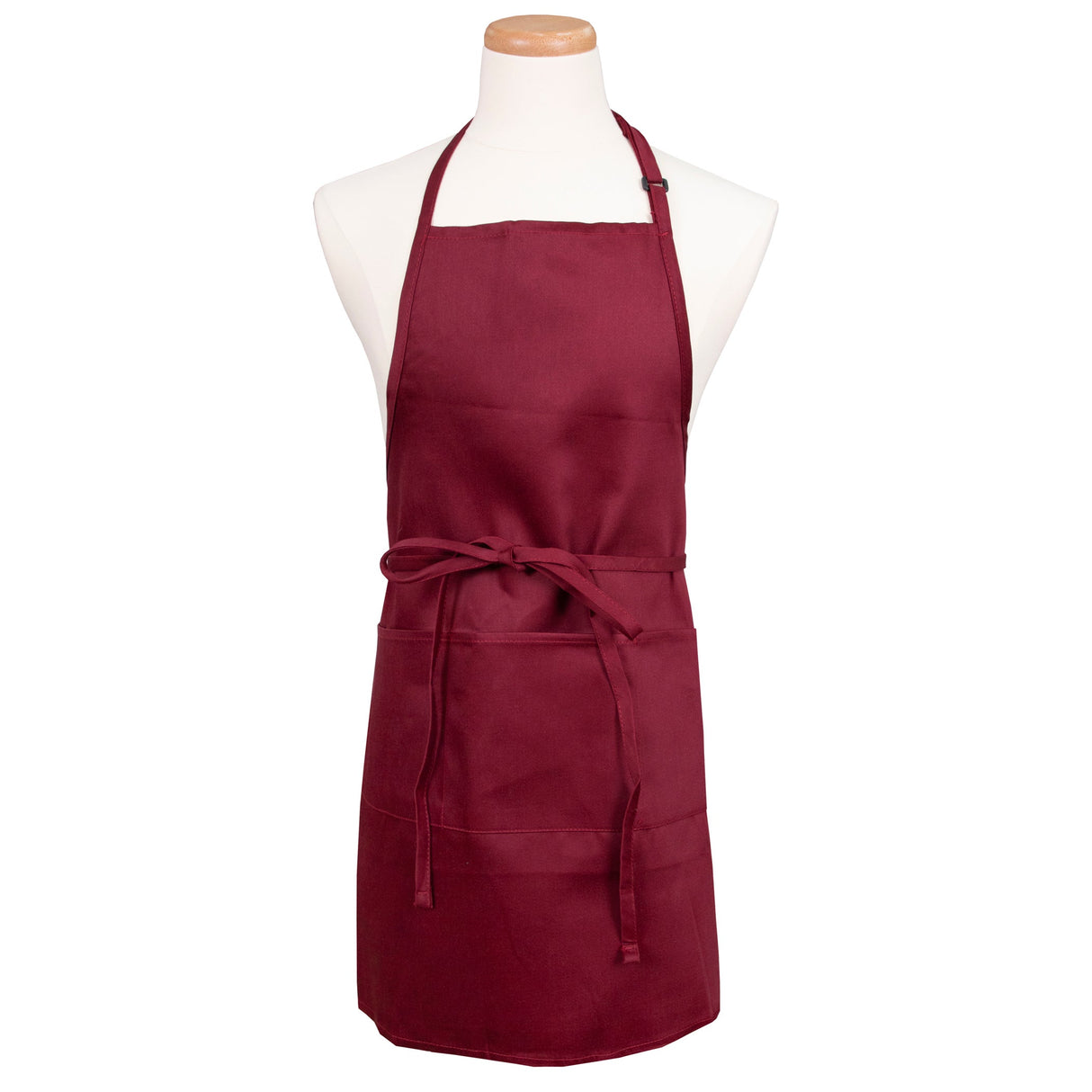 Apron, Bib, Front of the House, Burgundy, One Size, Poly/Cotton Blend 1 - 1 EACH 506694