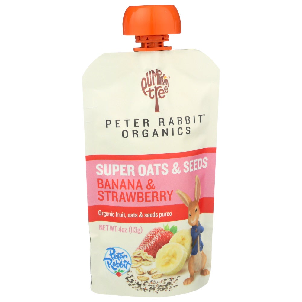 Baby Food, Super Oats/Seeds/Banana/Strawberry, Stage 2, Squeeze Pouch 10 - 4 OUNCE 308554