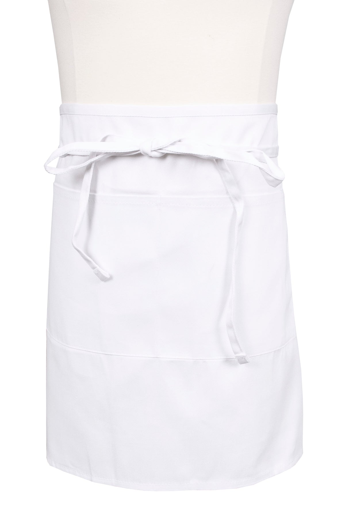 Apron, Half Bistro, White, One Size, Poly/Cotton Blend, with 2 Center Pockets 1 - 1 EACH 506698