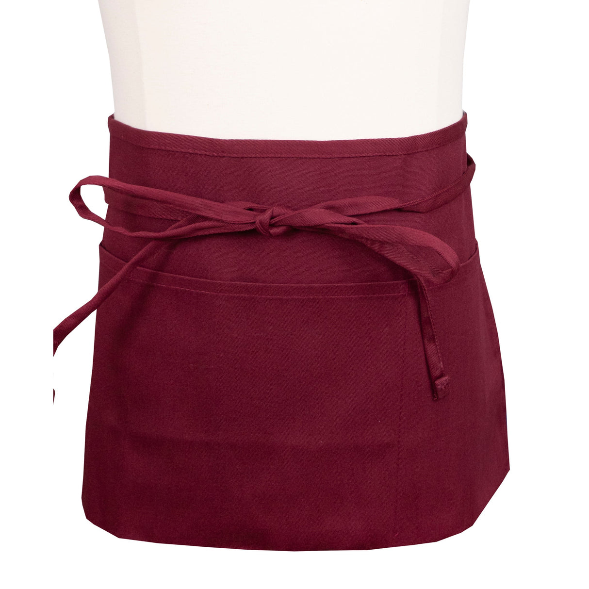 Apron, Waist, Front of the House, Burgundy, One Size, Poly/Cotton Blend 1 - 1 EACH 505590