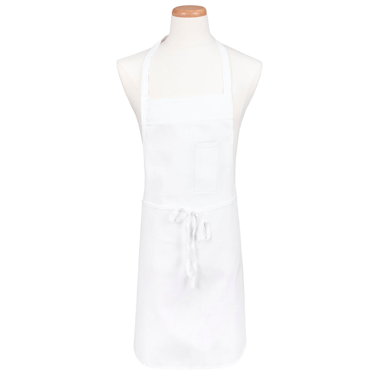 Apron, Bib, Deluxe Economy, White, One Size, Poly/Cotton Blend 1 - 1 EACH 503450