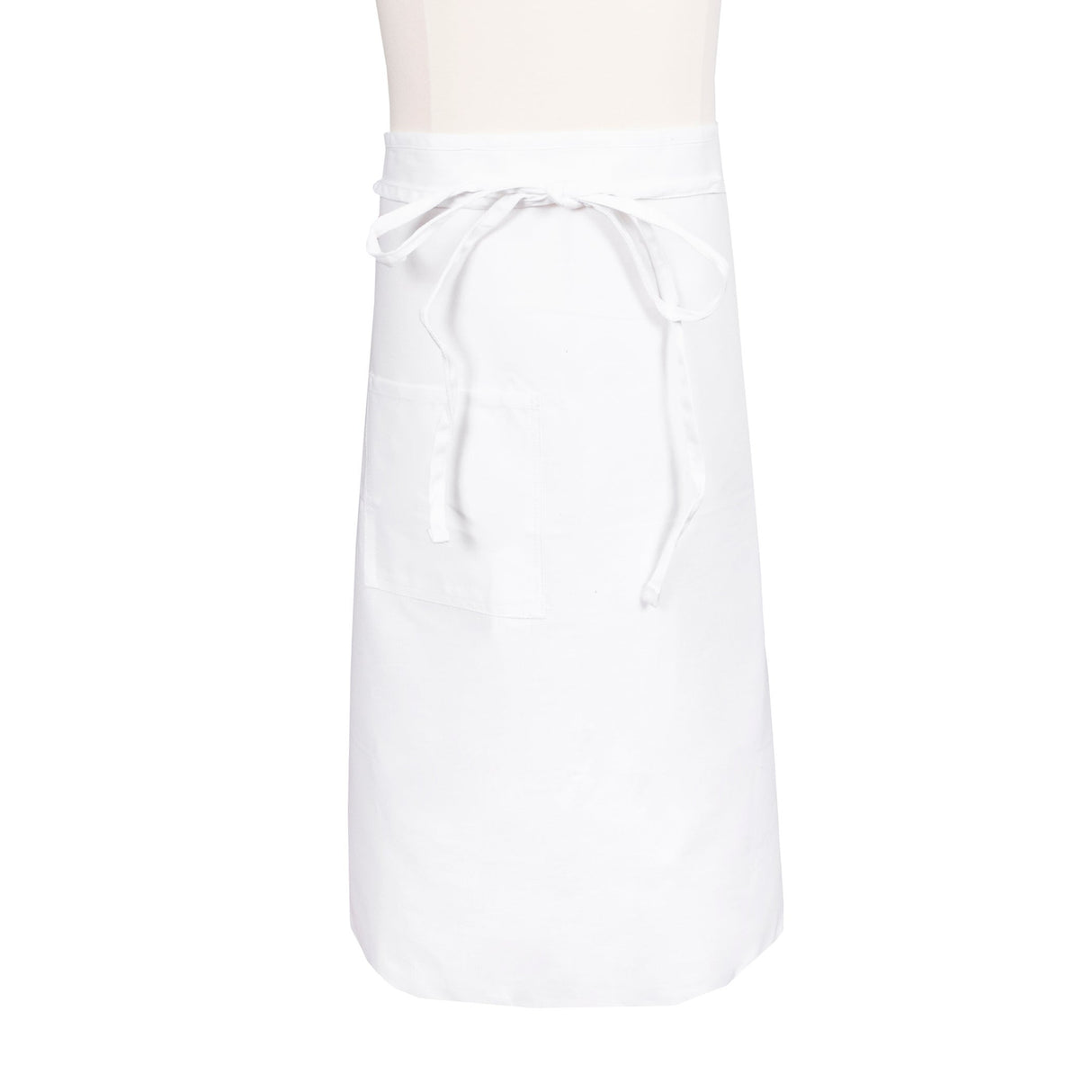 Apron, Bistro, White, One Size, Poly/Cotton Blend 1 - 1 EACH 506674