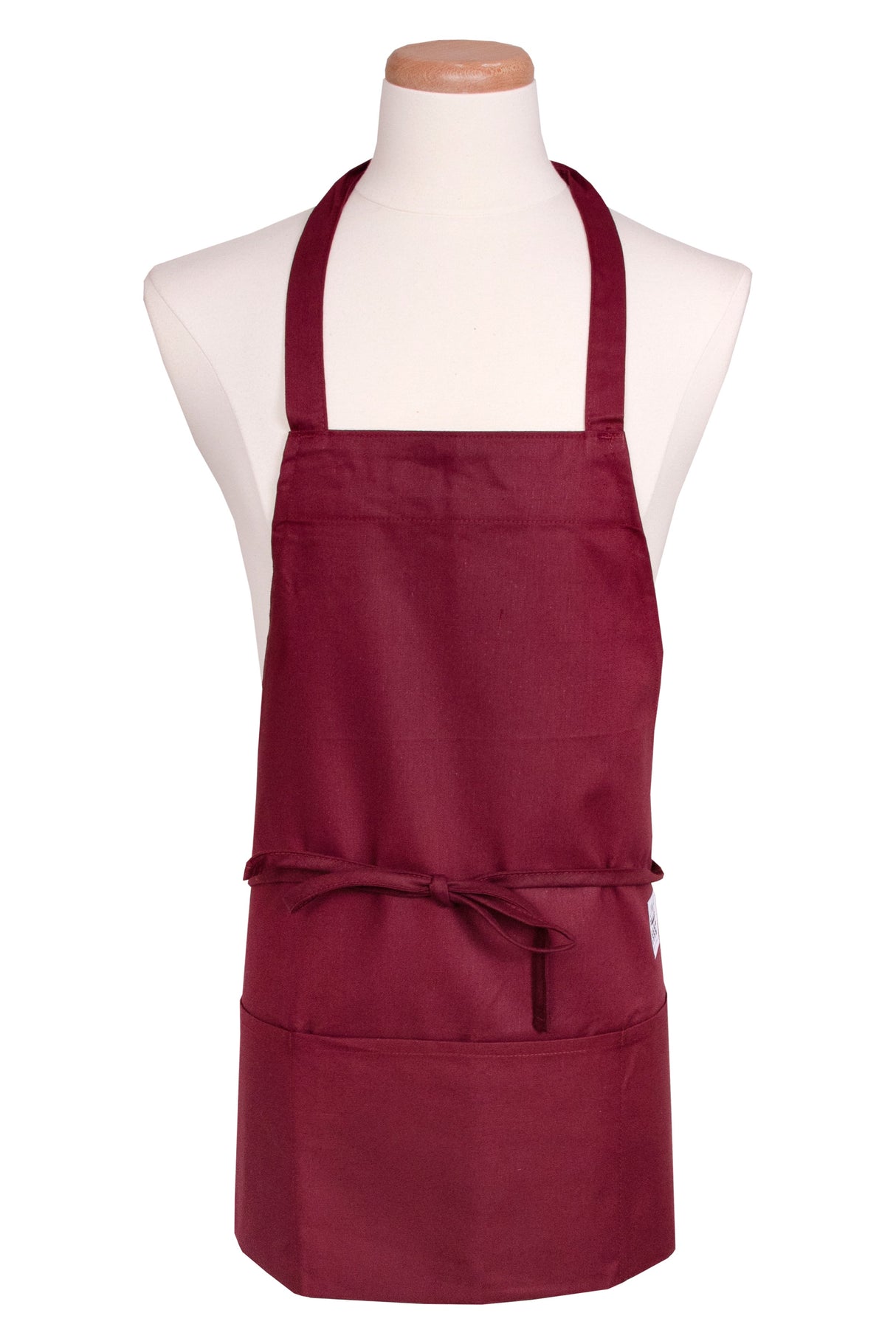 Apron, Bib, Front of the House, Burgundy, One Size, Poly/Cotton Blend 1 - 1 EACH 503920