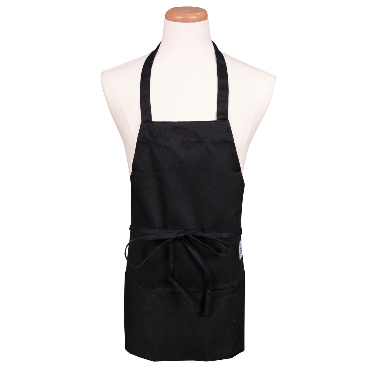 Apron, Bib, Front of the House, Black, One Size, Poly/Cotton Blend 1 - 1 EACH 503971