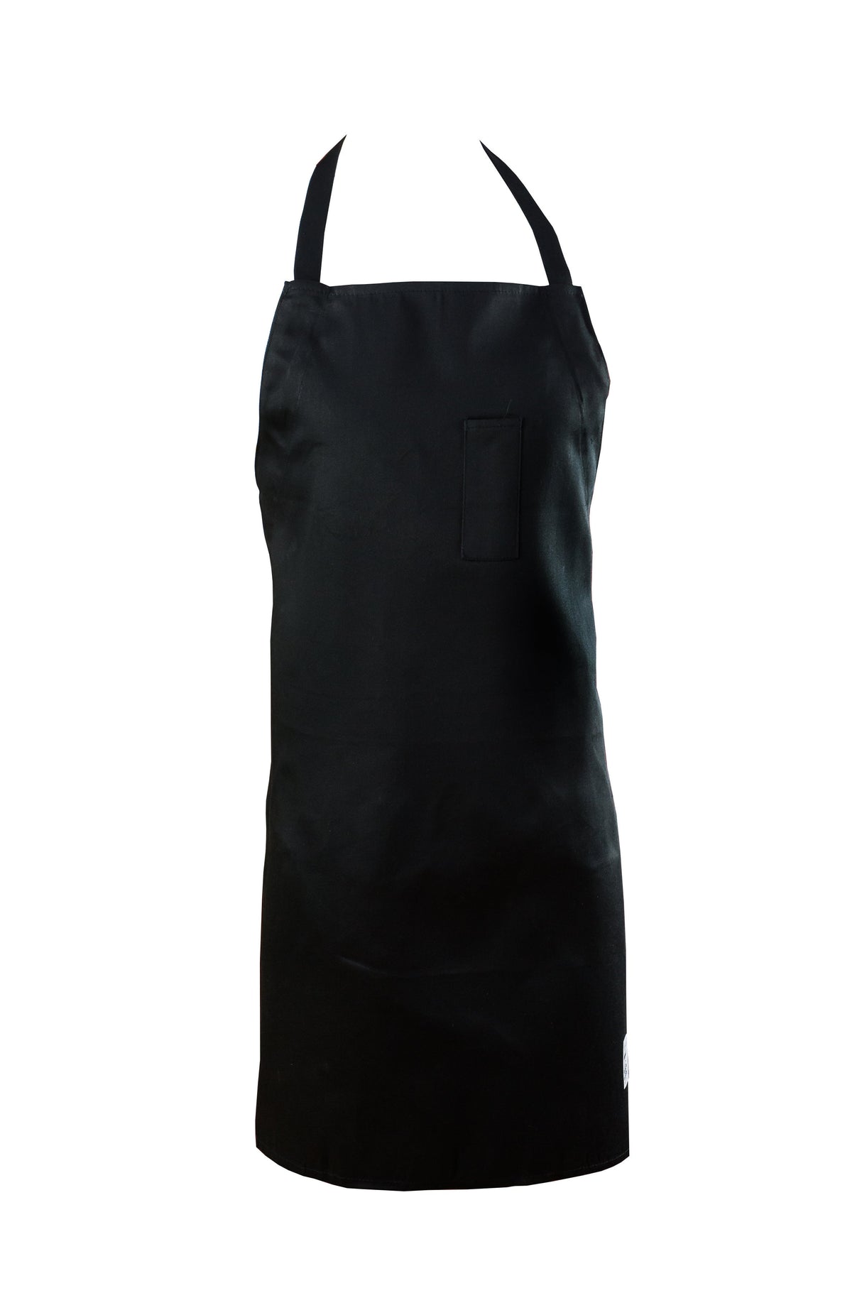 Apron, Bib, Black, One Size, Poly/Cotton Blend 1 - 1 EACH 506735