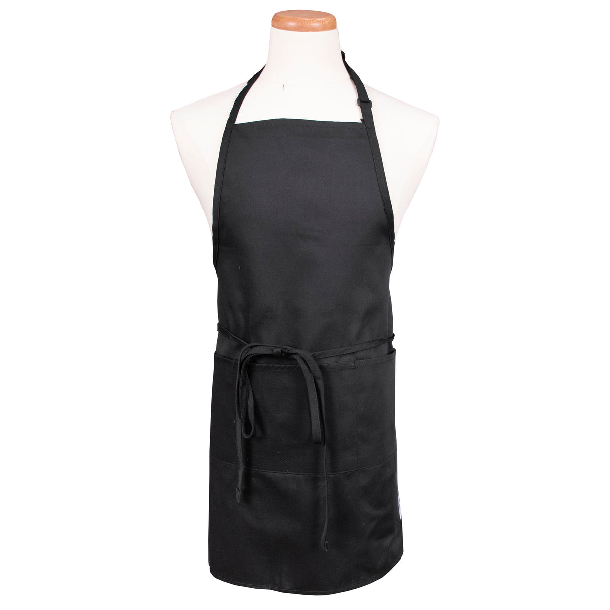 Apron, Bib, Front of the House, Black, One Size, Poly/Cotton Blend 1 - 1 EACH 506686