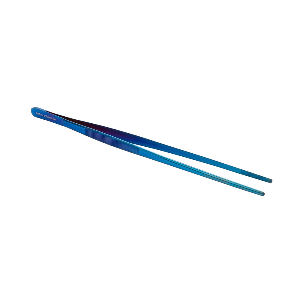 Tweezers, Straight, Long, 11.8 Inch, Titanium Blue Stainless Steel, 11.8 Linear Inch 1 - 1 EACH 287362