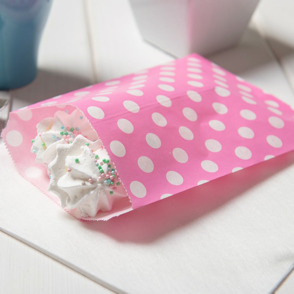 Bags, Food, Paper, Pink Polka Dots 1 - 100 COUNT 287677