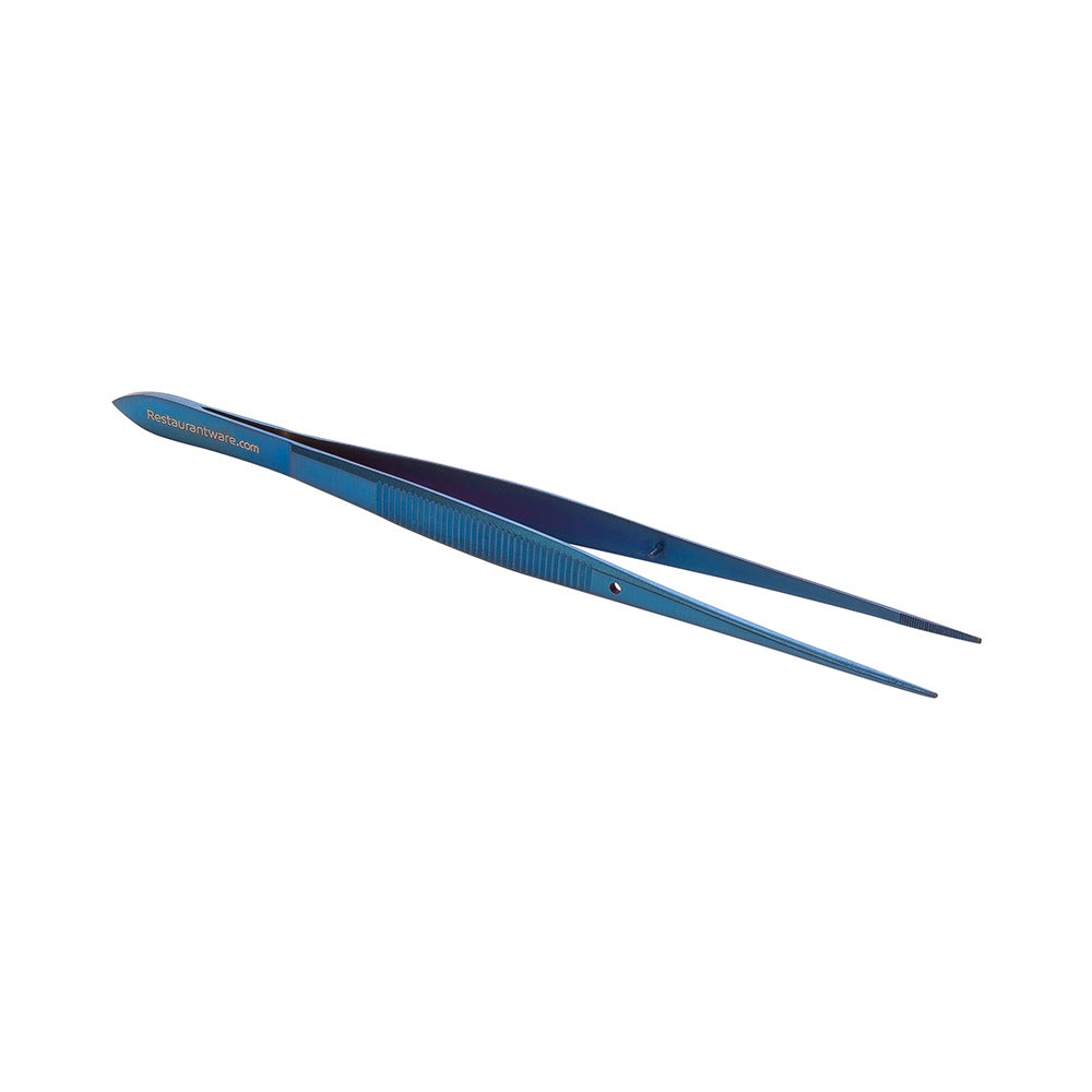 Tweezers, Fine Point, 6.3 Inch, Titanium Blue Stainless Steel, 6.3 Linear Inch 1 - 1 EACH 287275