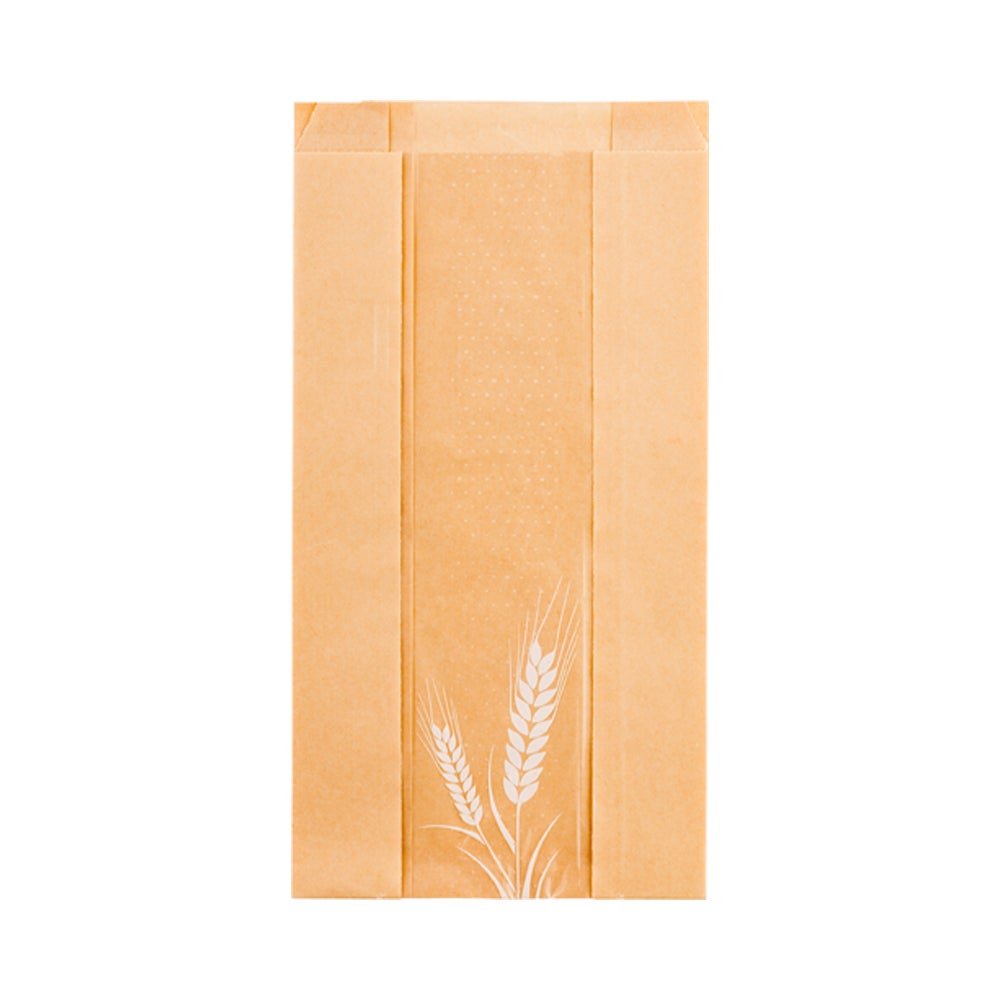 Bags, Bread, 5.75 x 2.75 x 11.5 Inch, Paper, Brown with Wheat Pattern 1 - 100 COUNT 267959