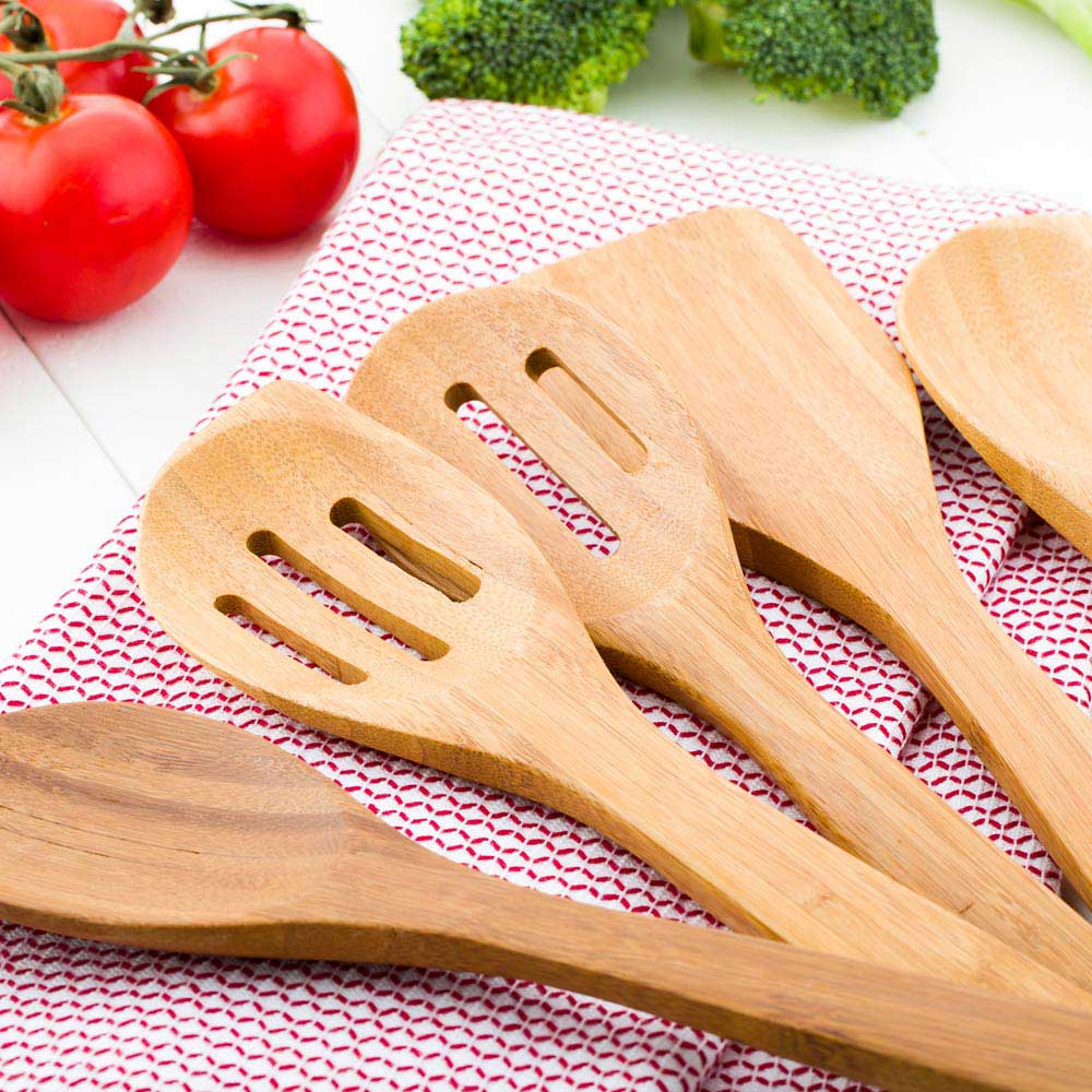 Utensil Set, Five-Piece, Bamboo, Natural, 12 Linear Inch 1 - 1 EACH 286723