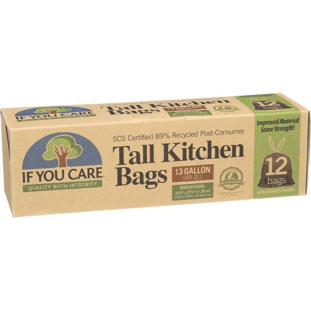 Bags, Drawstring, 13 Gallon Tall, Kitchen 12 - 12 COUNT 281637