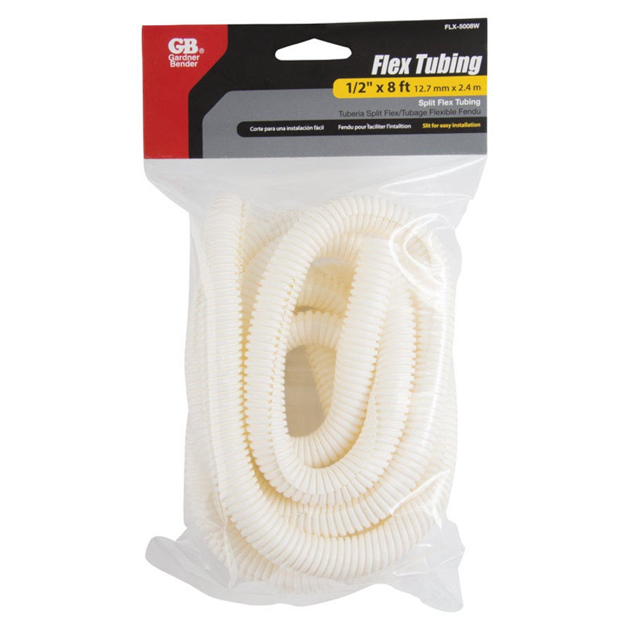 Tubing, Split Flex, 1/2 Inch x 8 Foot, White Polyethylene 1 - 1 EACH 828411