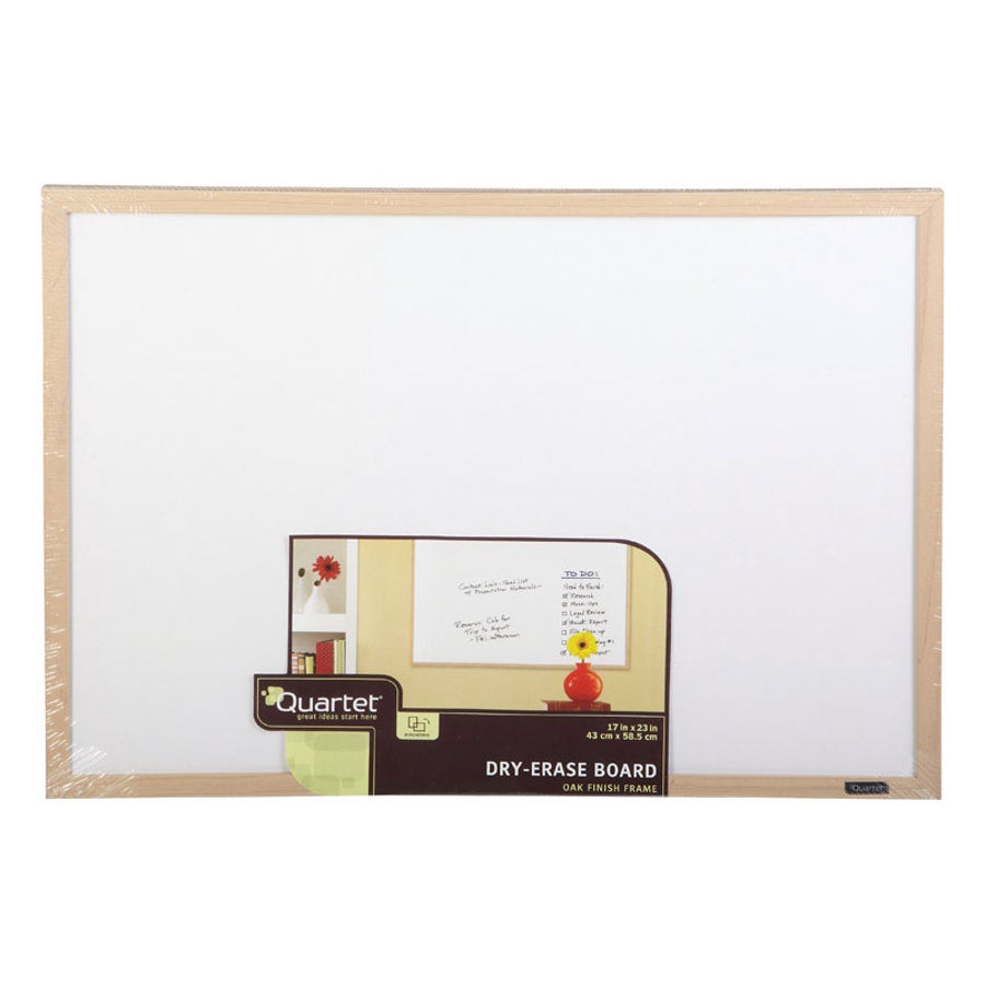 Whiteboard, Dry Erase, 16.7 x 22.5 Inch, Wood Frame, Natural 1 - 1 EACH 829905