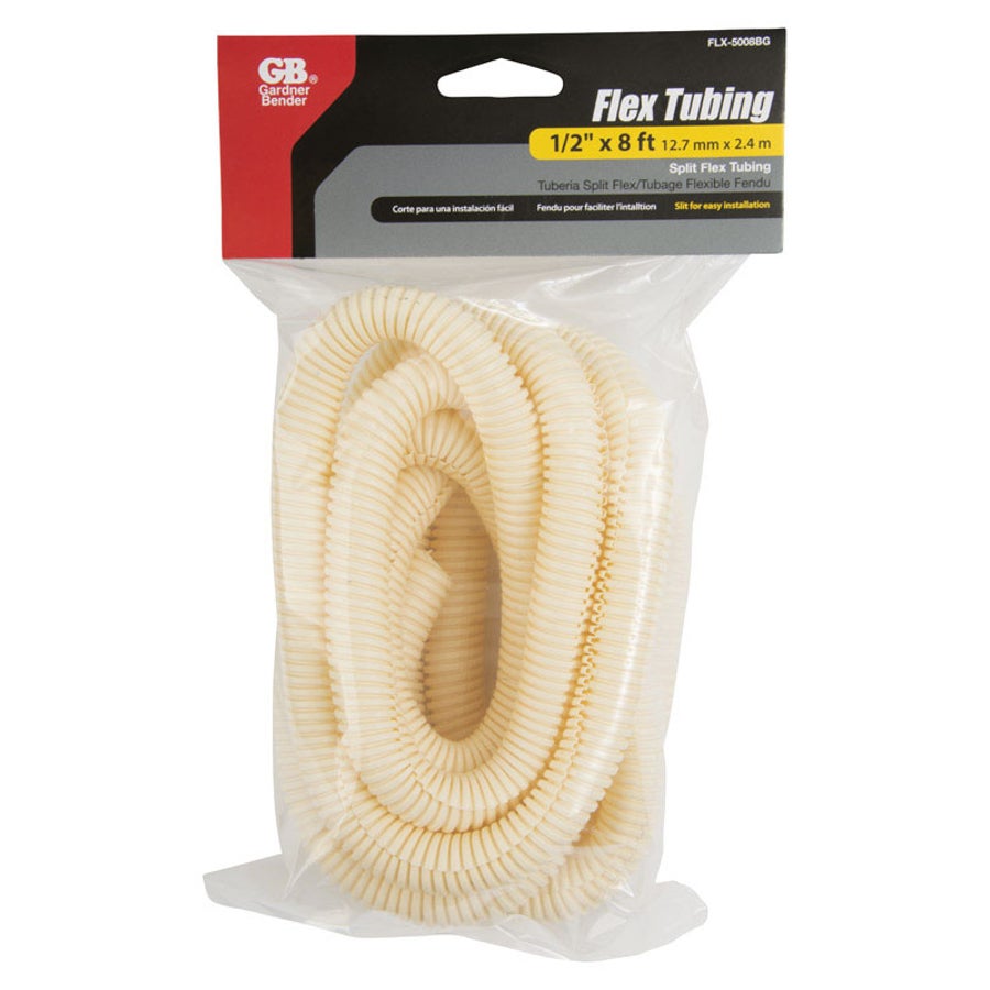 Tubing, Split Flex, 1/2 Inch x 8 Foot, Beige Polyethylene 1 - 1 EACH 828413