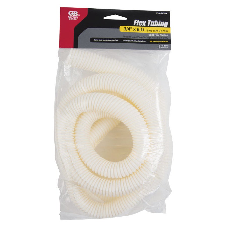 Tubing, Split Flex, 3/4 Inch x 6 Foot, White Polyethylene 1 - 1 EACH 828414