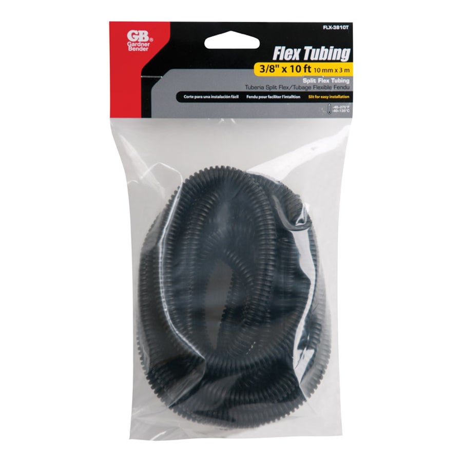 Tubing, Split Flex, 3/8 Inch x 10 Foot, Black Polyethylene 1 - 1 EACH 828813