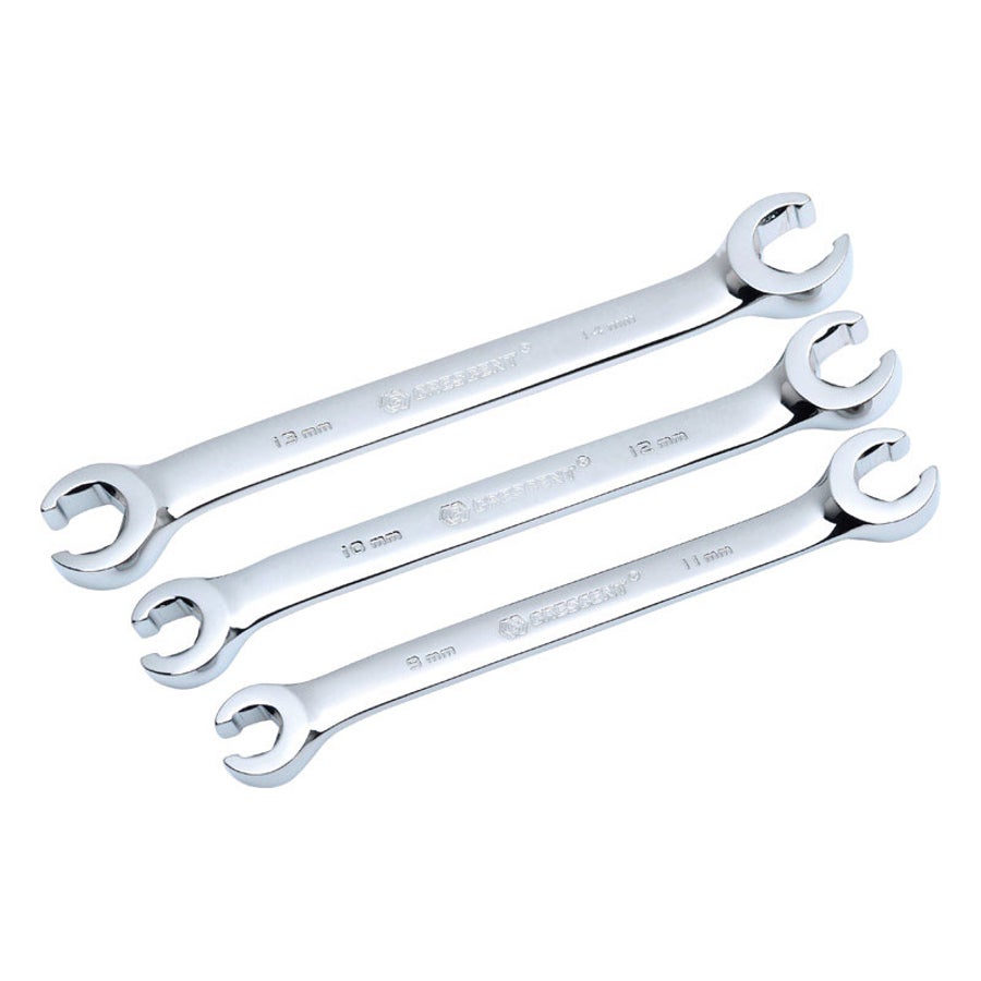 Wrench Set, Flare Nut, 3-Piece, Chrome Steel Alloy 1 - 3 PIECE