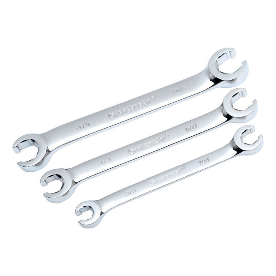 Wrench Set, Flare Nut, 3/8-11/16 Inch, 3-Piece, Chrome 1 - 3 PIECE