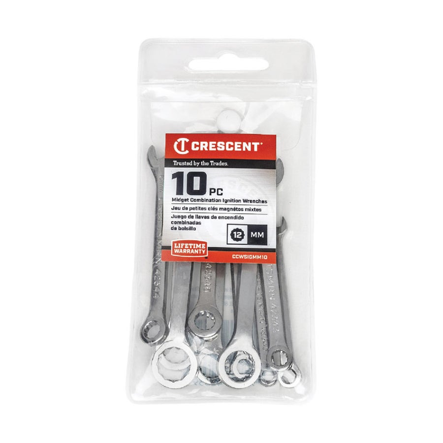 Wrench Set, Metric, Open End, 12 Point 1 - 10 PIECE