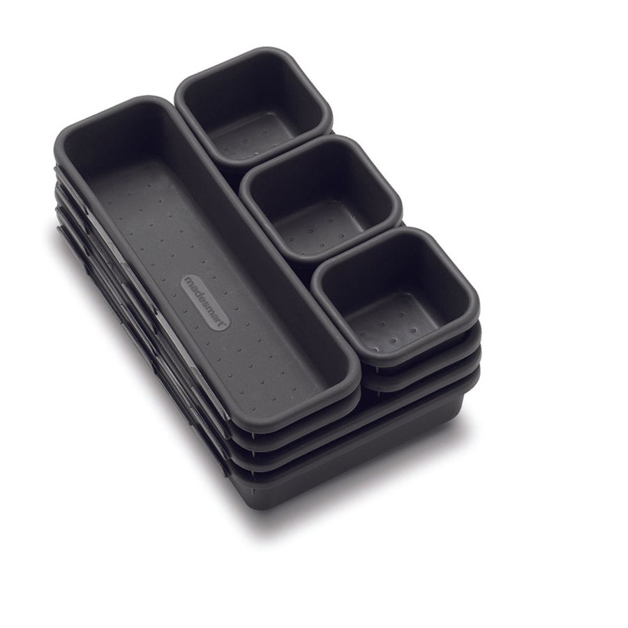 Bins, Drawer Organizer, 4.6 x 6.19 x 9.19 Inch, 8 Piece, Interlocking,1 - 1 EACH