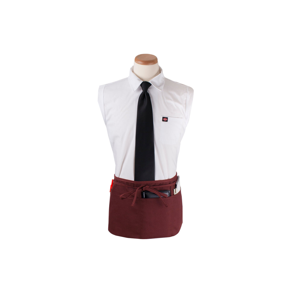 Apron, Bistro, 3-Pockets, Burgundy, 25 x 11 Inch 1 - 1 EACH 799601