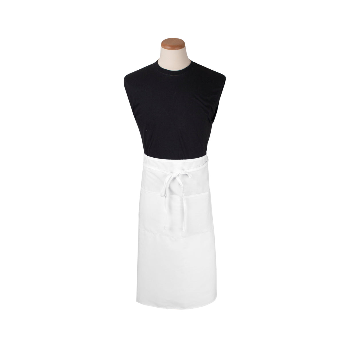 Apron, Bistro, 2-Pockets, White, 33 x 30 Inch 1 - 1 EACH 799606