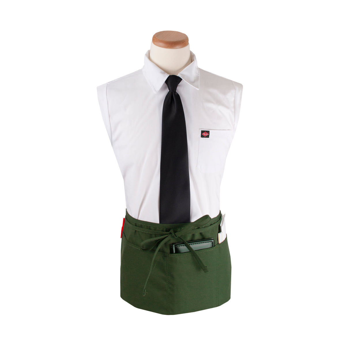 Apron, Bistro, 3-Pockets, Hunter Green, 25 x 11 Inch 1 - 1 EACH 799602