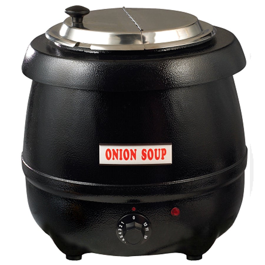 Warmer, Soup, 10.5 Quart, Black, with Stainless Steel Hinged Lid, 120 Volt 1 - 1 EACH