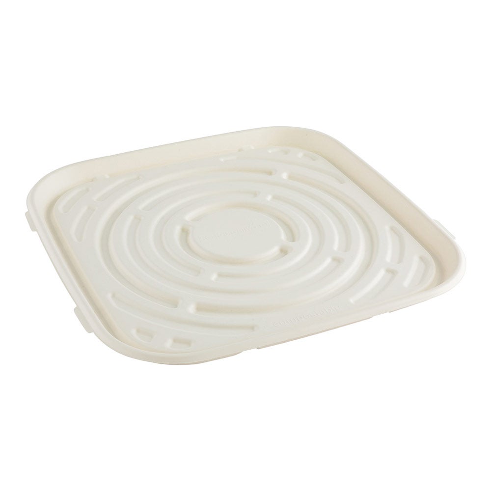 Trays, Pulp Tek 18 x 18 Inch, Paper, White, Square, Bagasse 1 - 100 COUNT 756637