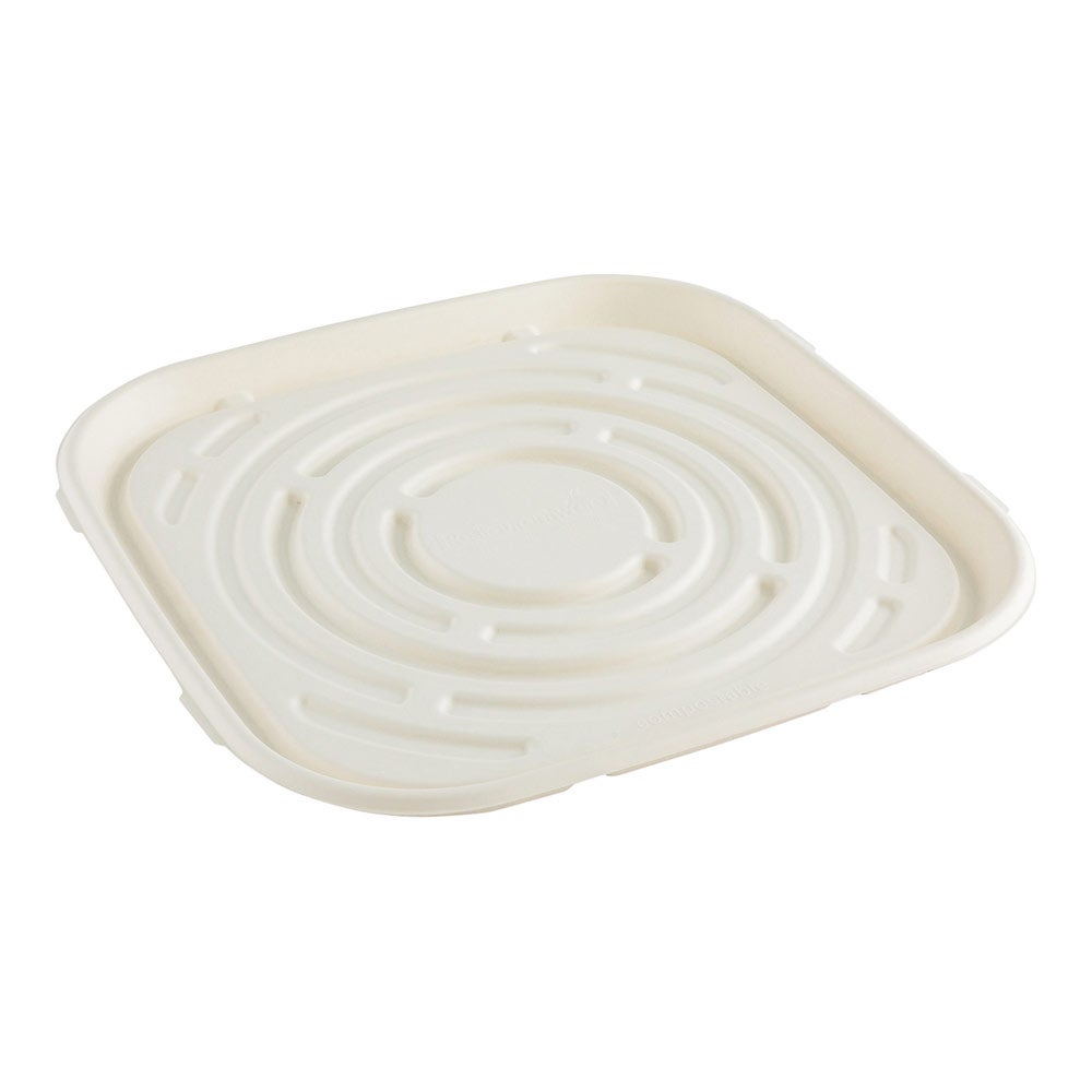 Trays, Pulp Tek 16 x 16 Inch, Paper, White, Square, Bagasse 1 - 100 COUNT 756635