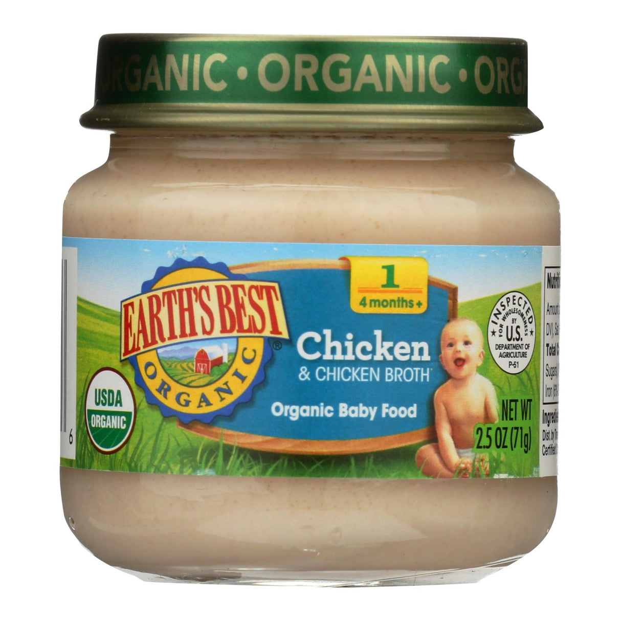 Baby Food, Chicken & Chicken Broth, Stage 1 10 - 2.5 OUNCE 875374