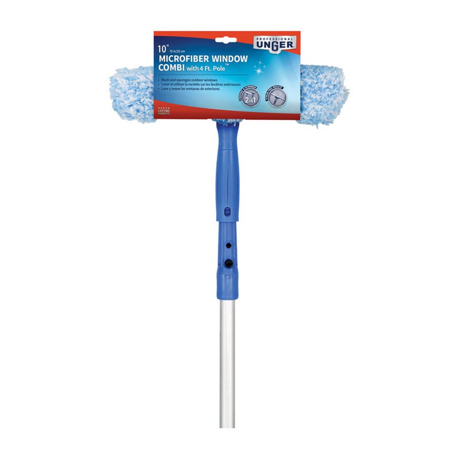 Window Kit, Squeegee & Scrubber, 10 Inch, Microfiber, with 4 Foot Pole 1 - 1 EACH 128977