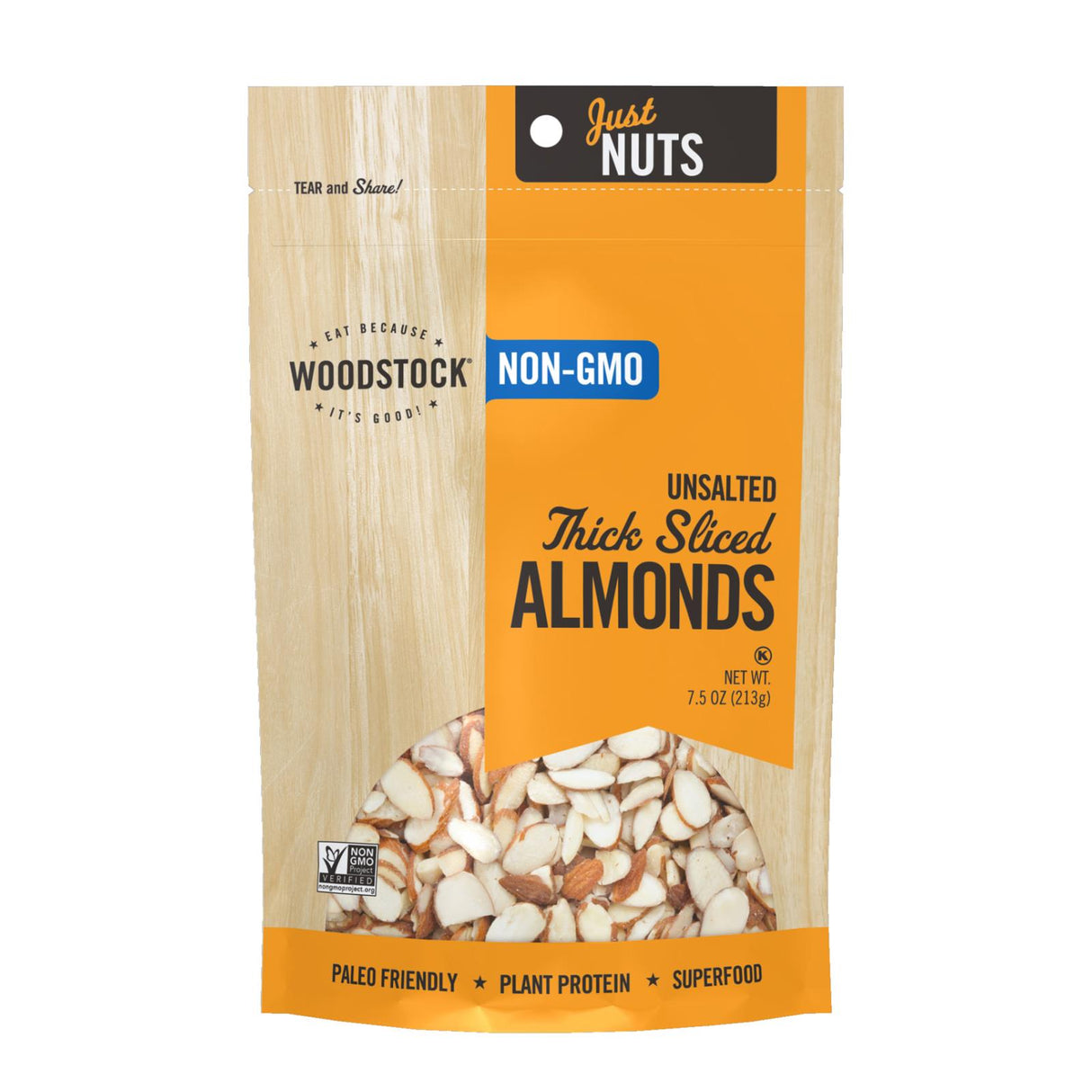 Almonds, Raw, Thick Sliced 8 - 7.5 OUNCE 102942