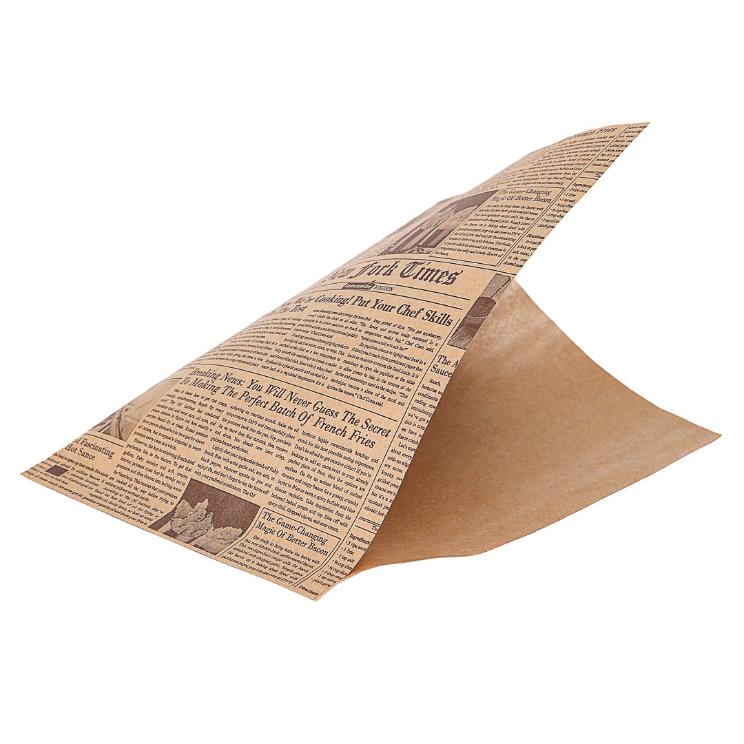 Bags, Double Open, 6.25 x 4.75 Inch, Greaseproof Paper, Newsprint 1 - 100 COUNT 175419