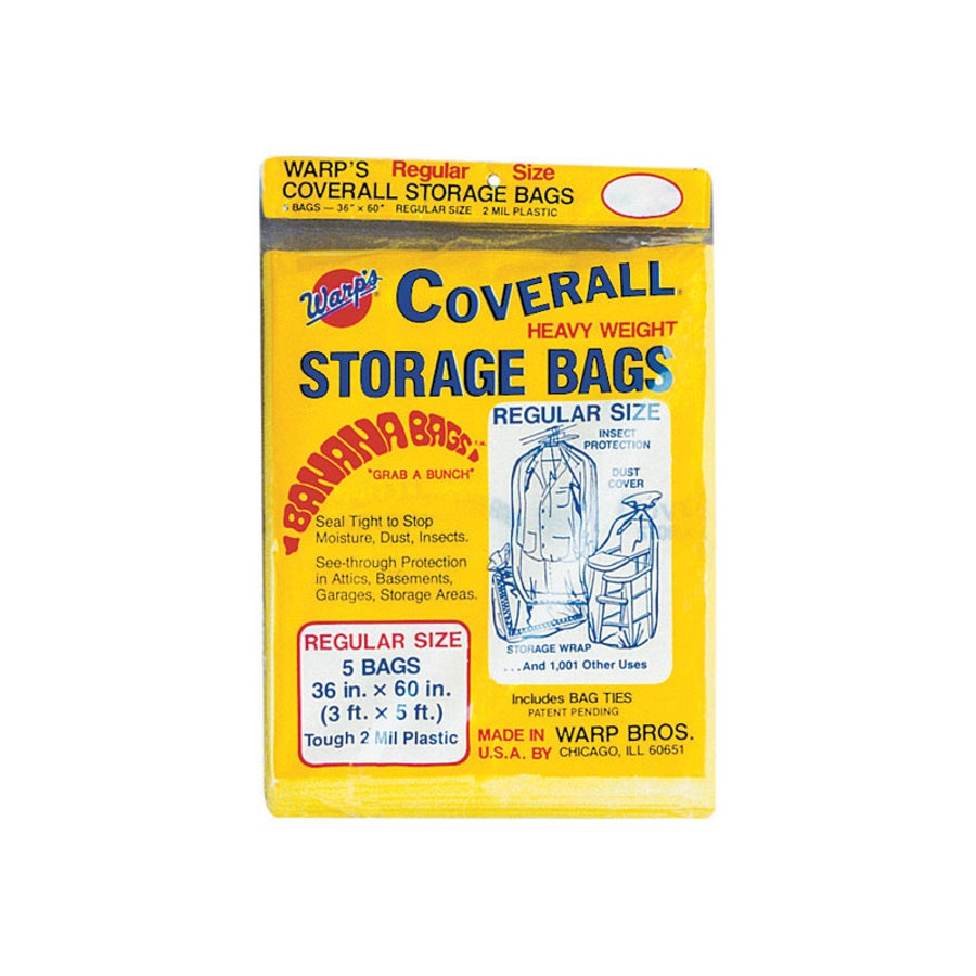 Bags, Heavyweight Storage, Regular 36 x 60 Inch, Plastic, with Bag Ties 1 - 5 COUNT 173279