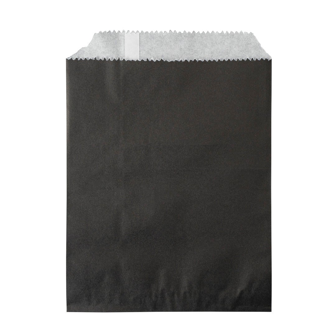 Bags, 7 x 5 Inch, Greaseproof Paper, Black 1 - 100 COUNT 175939