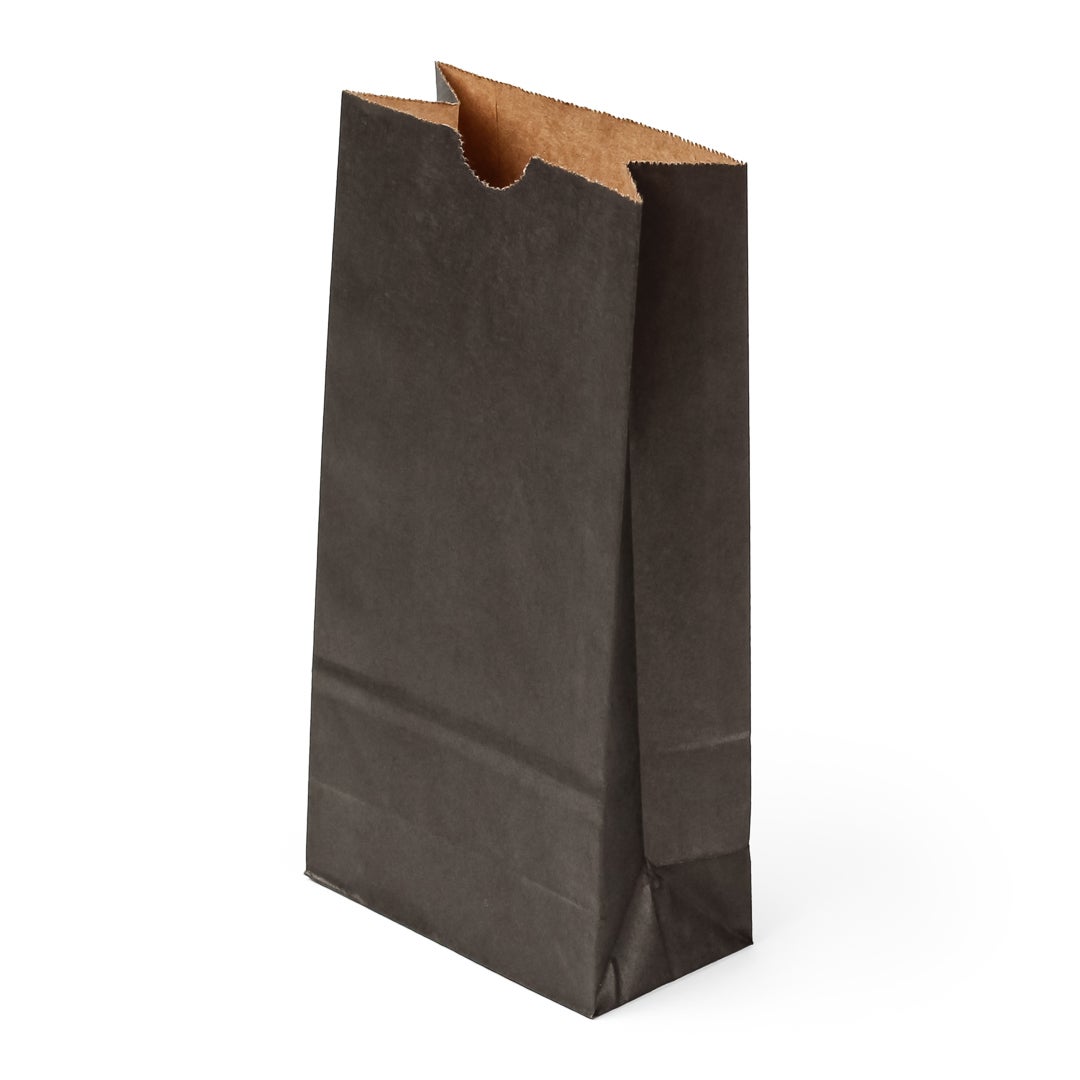 Bags, 4.25 x 2.25 x 8.5 Inch, Paper, Black 1 - 100 COUNT 175428