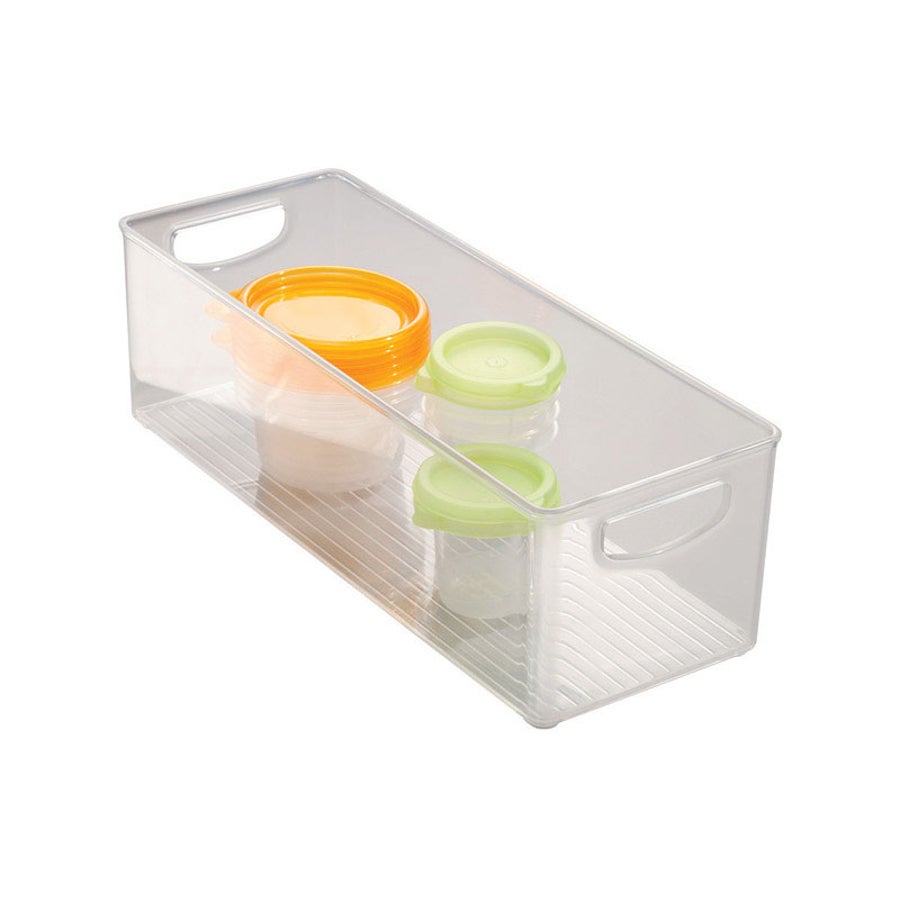 Bin, Stackable, Clear, Plastic, with Lid,1 - 1 EACH