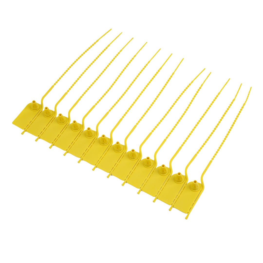 Zip Ties, Tamper-Evident, 7.75 Inch, Yellow 1 - 100 COUNT