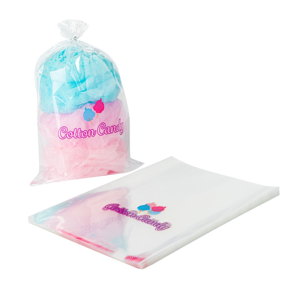 Bags, Cotton Candy, 12 x 18 Inch, Plastic, Clear 1 - 100 COUNT 366208