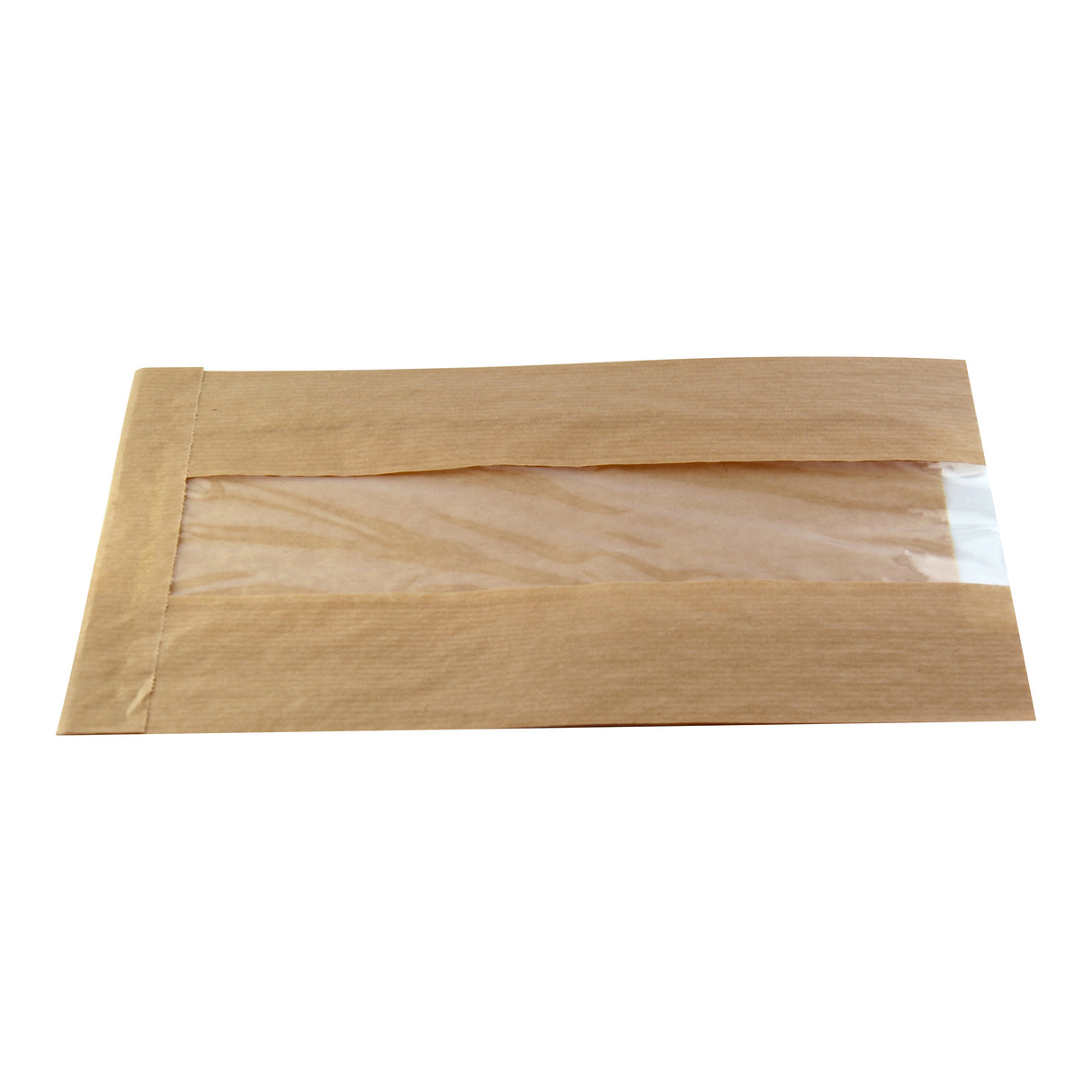 Bags, 8.7 x 4.7 x 2 Inch, Brown, Kraft, with Window 1 - 1000 COUNT 180757