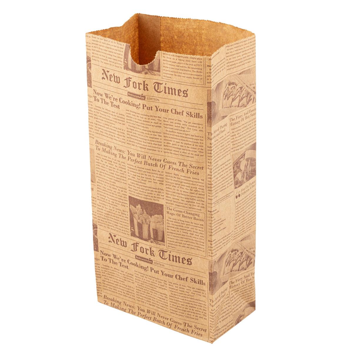 Bags, Bag Tek 2 Pound, Paper, Kraft Newsprint, 4.25 x 2.25 x 8.75 Inch 100 - 1 EACH 472906